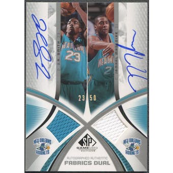 2005/06 SP Game Used #SM J.R. Smith & Jamaal Magloire Authentic Fabrics Dual Jersey Auto #23/50