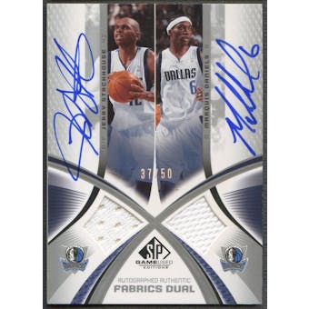2005/06 SP Game Used #SD Jerry Stackhouse & Marquis Daniels Authentic Fabrics Dual Jersey Auto #37/50