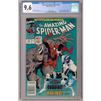 Amazing Spider-Man #344 CGC 9.6 (W) Newsstand *1994812007*