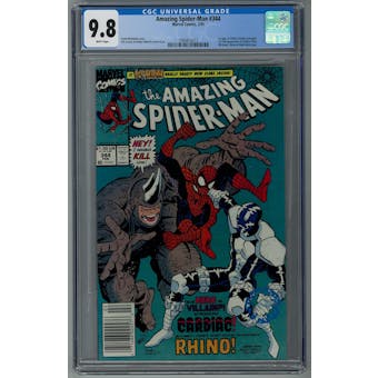 Amazing Spider-Man #344 CGC 9.8 (W) Newstand Edition *1994812012*
