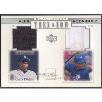 2001 Upper Deck Pros and Prospects #TNAR Alex Rodriguez Then and Now Game Jersey