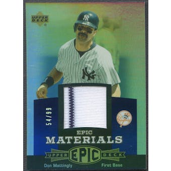 2006 Upper Deck Epic #DM1 Don Mattingly Materials Blue Jersey #54/99