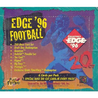 1996 Collector's Edge Football 20 Pack Box