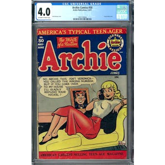 Archie Comics #50 CGC 4.0 (OW-W) *1997726004*