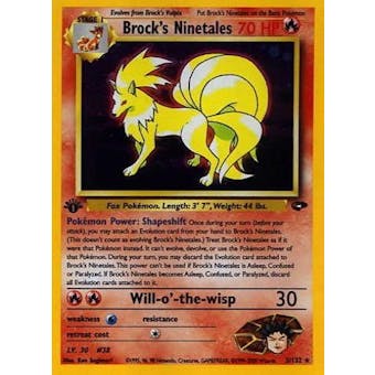 Pokemon Gym Challenge 1st Edition Single Brock's Ninetales 3/132 - SLIGHT PLAY (SP)
