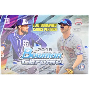 2019 Bowman Chrome Baseball HTA Choice 12-Box Case- DACW Live 28 Spot Random Team Break #1