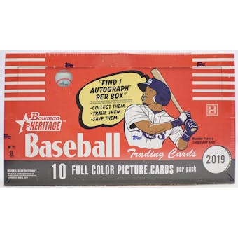 2019 Bowman Heritage Baseball Hobby Box