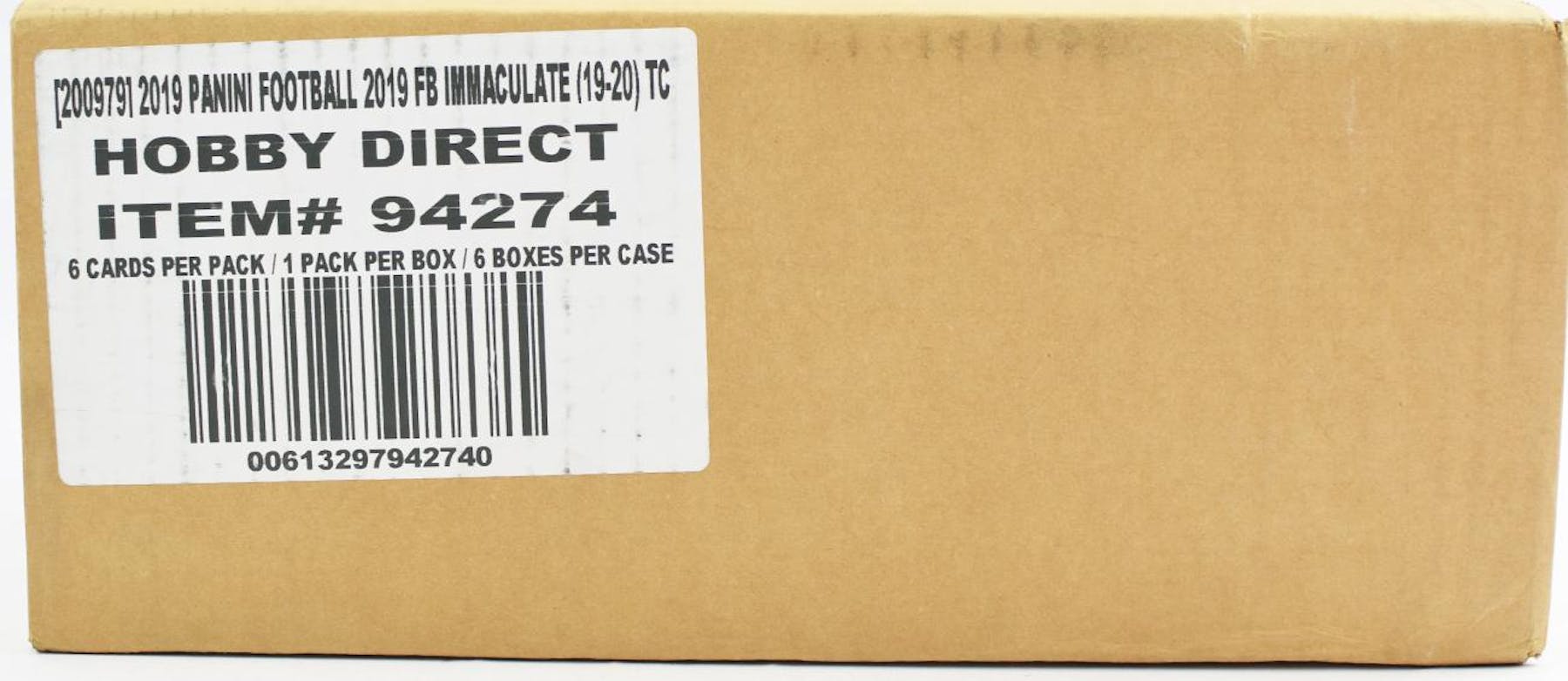 2019 Panini Immaculate Football Hobby 6 Box Case Da Card World