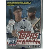 2019 Topps Series 1 Baseball 7-Pack Blaster Box (Commemorative Patch Card) (Reed Buy)