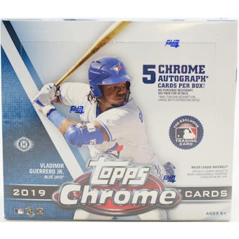 2019 Topps Chrome Baseball Hobby Jumbo Box