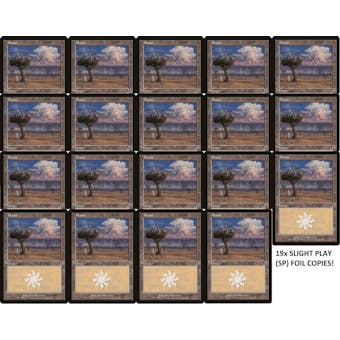 Magic the Gathering Odyssey FOIL Plains #333 19x SLIGHT PLAY (SP) LOT