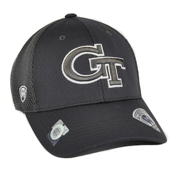 Georgia Tech Yellow Jackets Top Of The World Fairway Charcoal Grey One Fit Flex Hat (Adult One Size)