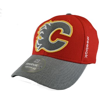 Calgary Flames Reebok Red Playoffs Cap Flex Fitted Hat (Adult L/XL)