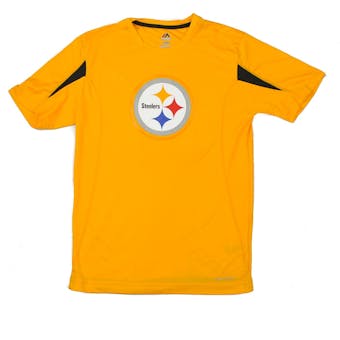 Pittsburgh Steelers Majestic Yellow Fanfare VII Performance Synthetic Tee Shirt