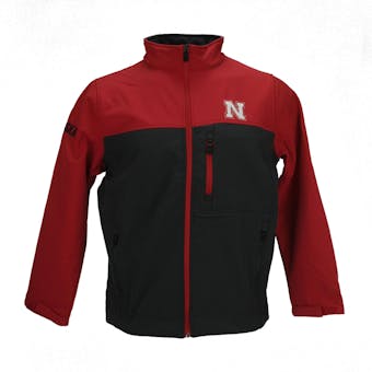 Nebraska Cornhuskers Colosseum Red & Grey Yukon II Full Softshell Zip Jacket (Adult L)