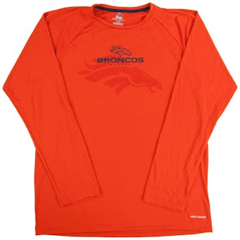 Denver Broncos Majestic Orange To The Limits Cool Base Performance LS Tee Shirt