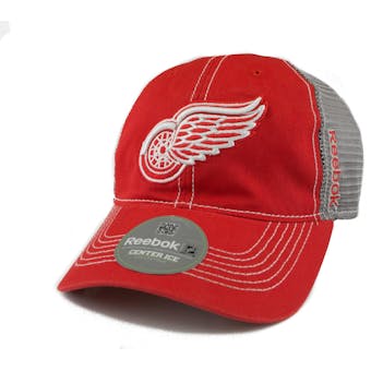 Detroit Red Wings Reebok Red/Grey Cotton Cap Fitted Hat (Adult L/XL)