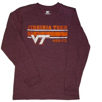 Virginia Tech Hokies Colosseum Maroon Warrior Long Sleeve Tee Shirt (Adult XXL)