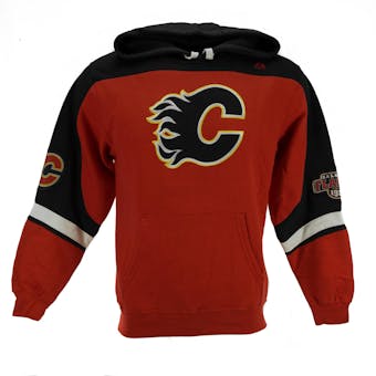 Calgary Flames Majestic Red Ice Classic Fleece Hoodie (Adult S)