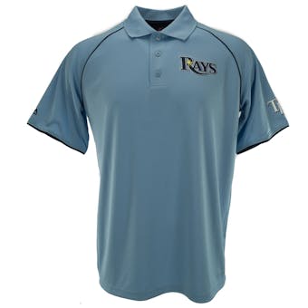 Tampa Bay Rays Majestic Coastal Blue Bases Loaded Polo Shirt (Adult M)