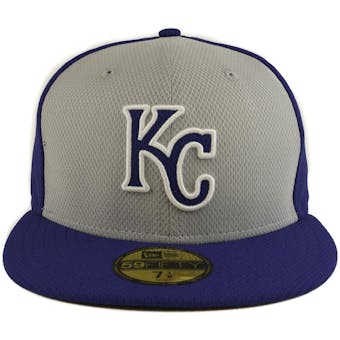 Kansas City Royals New Era Diamond Era 59Fifty Fitted Royal & Gray Hat (7 1/2)