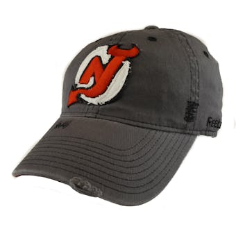 New Jersey Devils Reebok Gray Cotton Cap Fitted Hat