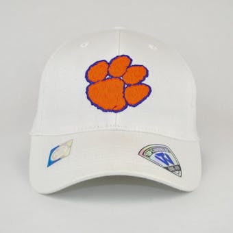 Clemson Tigers Top Of The World Premium Collection White One Fit Flex Hat (Adult One Size)