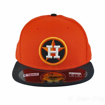 Houston Astros New Era Diamond Era 59Fifty Fitted Orange & Navy Hat (7 3/8)