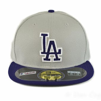 Los Angeles Dodgers New Era Diamond Era 59Fifty Fitted Gray & Blue Hat (7 5/8)