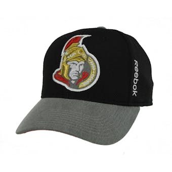 Ottawa Senators Reebok Black Playoffs Cap Flex Fitted Hat (Adult S/M)