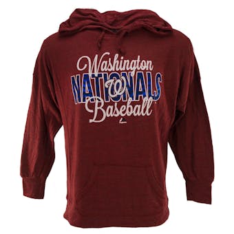 Washington Nationals Majestic Heather Red All Star Act Pullover Hoodie (Womens XL)
