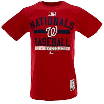 Washington Nationals Majestic Red Team Property Tee Shirt (Adult L)
