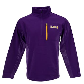 LSU Tigers Colosseum Purple Surge 1/4 Zip Pullover Performance Fleece (Adult M)