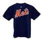 New York Mets #33 Matt Harvey Majestic Royal Name Number Tee Shirt (Adult XXL)