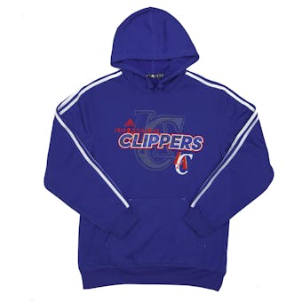 Los Angeles Clippers Adidas Blue 3 Stripe Fleece Hoodie (Adult XXL)