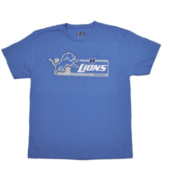 Detroit Lions Majestic Blue Critical Victory VII Tee Shirt (Adult L)