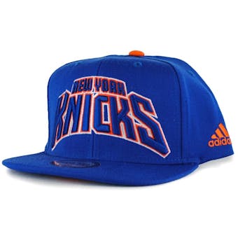 New York Knicks Adidas NBA Authentic Draft Blue Snapback Hat (Adult One Size)