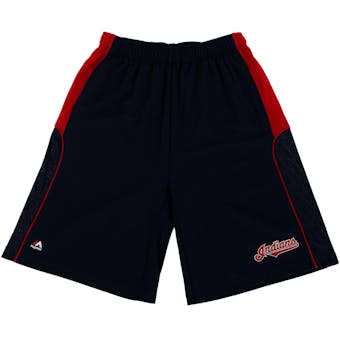 Cleveland Indians Majestic Navy Batters Choice Shorts (Adult L)