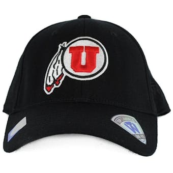 Utah Utes Top Of The World Premium Collection Black One Fit Flex Hat (Adult One Size)