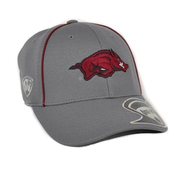 Arkansas Razorbacks Top Of The World Linemen Charcoal Grey One Fit Flex Hat (Adult One Size)