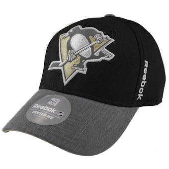 Pittsburgh Penguins Reebok Black Playoffs Cap Flex Fitted Hat (Adult S/M)