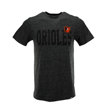 Baltimore Orioles Majestic Marled Black Baseline Appeal Tee Shirt (Adult S)