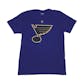 St. Louis Blues #22 Kevin Shattenkirk Reebok Blue Name & Number Tee Shirt (Adult L)