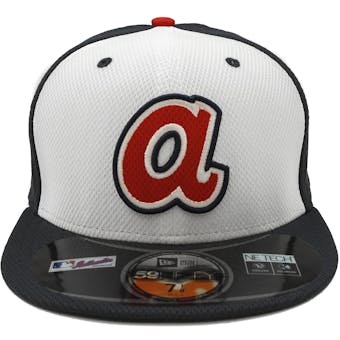Atlanta Braves New Era Diamond Era 59Fifty Fitted Navy & White Hat