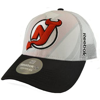 New Jersey Devils Reebok White Draft Cap Snapback Hat (Adult One Size)