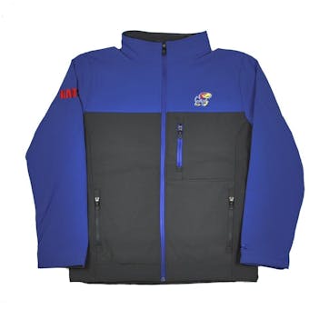 Kansas Jayhawks Colosseum Blue & Grey Yukon II Softshell Full Zip Jacket (Adult L)
