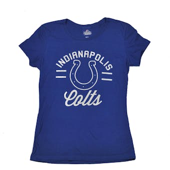 Indianapolis Colts Majestic Royal Blue Forward Progress III Tee Shirt (Womens L)