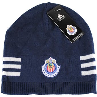 C.D. Guadalajara Adidas Chivas Navy Club Beanie Knit Hat (Adult One Size)