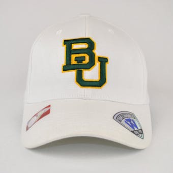 Baylor Bears Top Of The World Premium Collection White One Fit Flex Hat (Adult One Size)