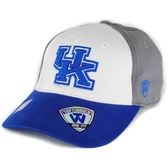 Kentucky Wildcats Top Of The World Tee Jock Three Tone Grey One Fit Flex Hat (Adult One Size)